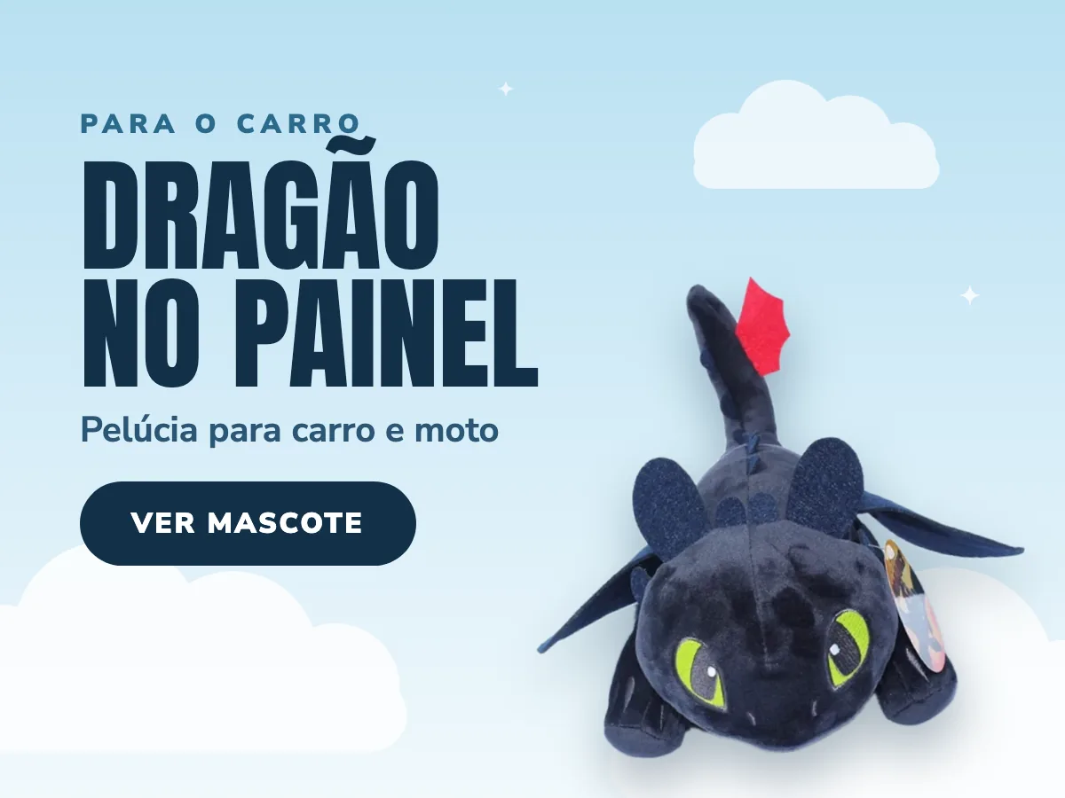 Dragão de Carro: mascote de pelúcia para carro e moto