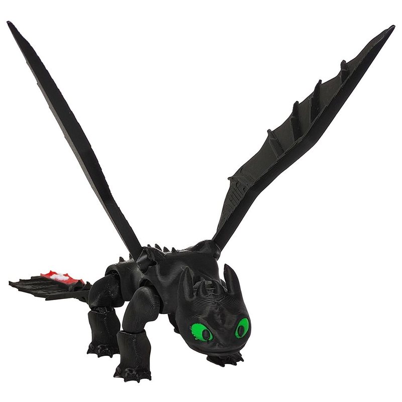 Dragão Banguela Articulado em Impressão 3D